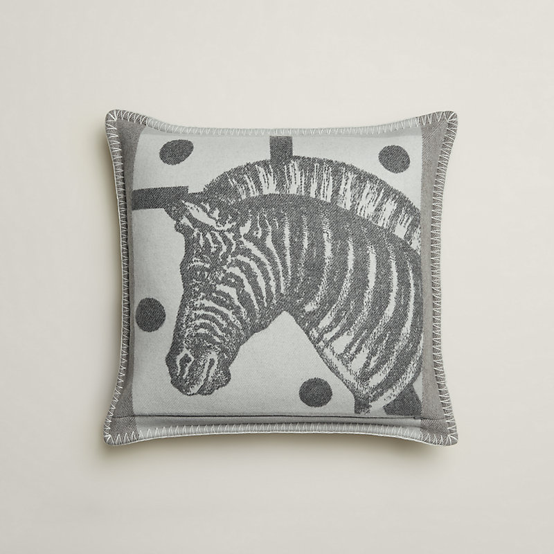 クッション 《ゼブラ・ジグザグ》 - ベージュ | Hermès - エルメス